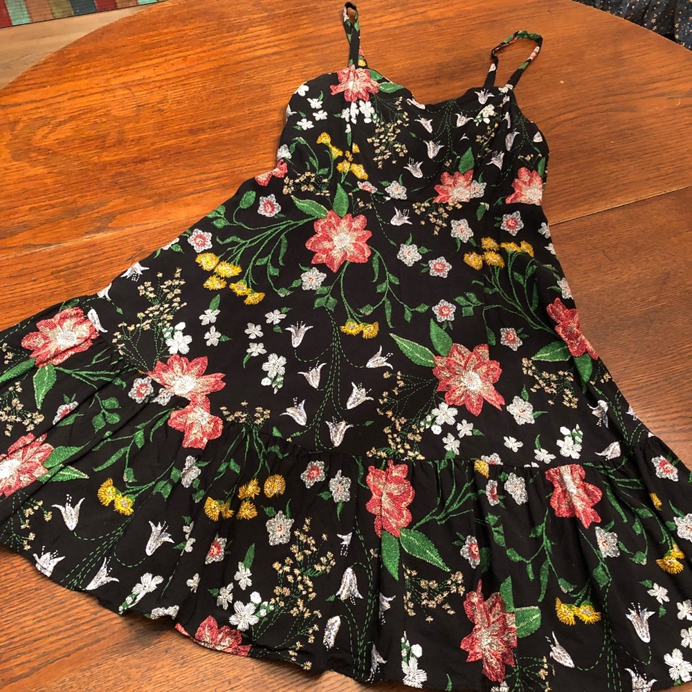 Old Navy Fit & Flare Dress Floral Sleeveless